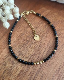 Bransoletka czarny turmalin 3mm- Elegancja i Najsilniejsza Ochrona