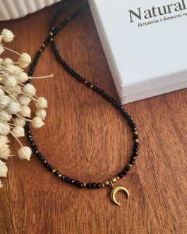 Naszyjnik z Czarnego Turmalinu 3mm – Elegancja i Najsilniejsza Ochrona